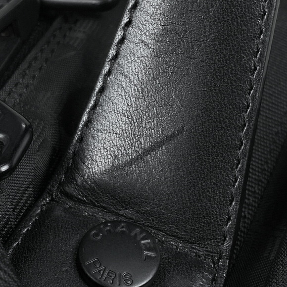 Chanel Bag Shoulder Bag Nylon Jacquard Black - Picture 6 of 7